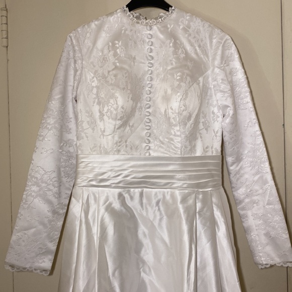 GEMACH Dresses Modest Wedding Dress Long Sleeve High Neck Opaque